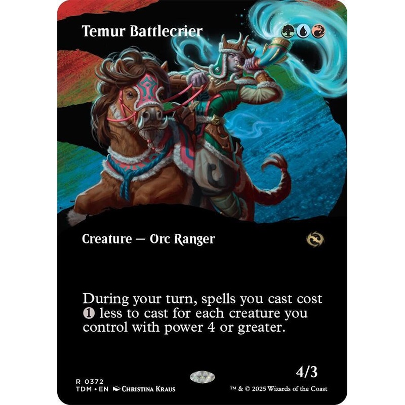 Temur Battlecrier (Foil) (Borderless) – Tarkir: Dragonstorm – 0372