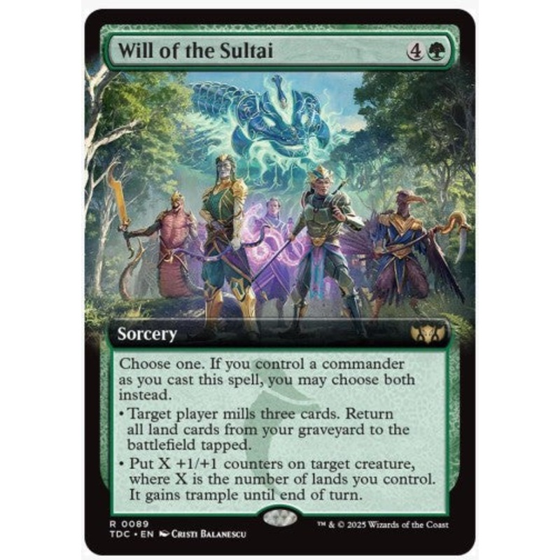 Will of the Sultai (Extended Art) – Commander: Tarkir: Dragonstorm – #0089