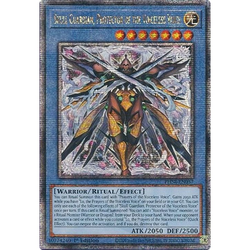 Skull Guardian, Protector of the Voiceless Voice (1st Edition) (Quarter Century Secret Rare) – Phantom Nightmare PHNI-EN037