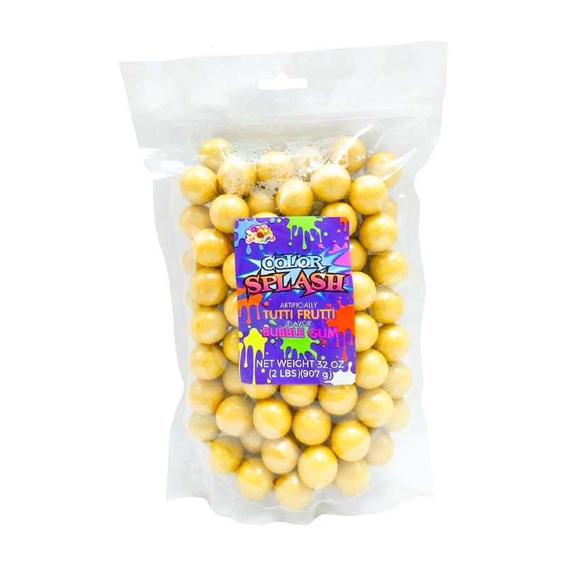 Splash Gumballs (1″) Gold Pearls | 2lb, Bag
