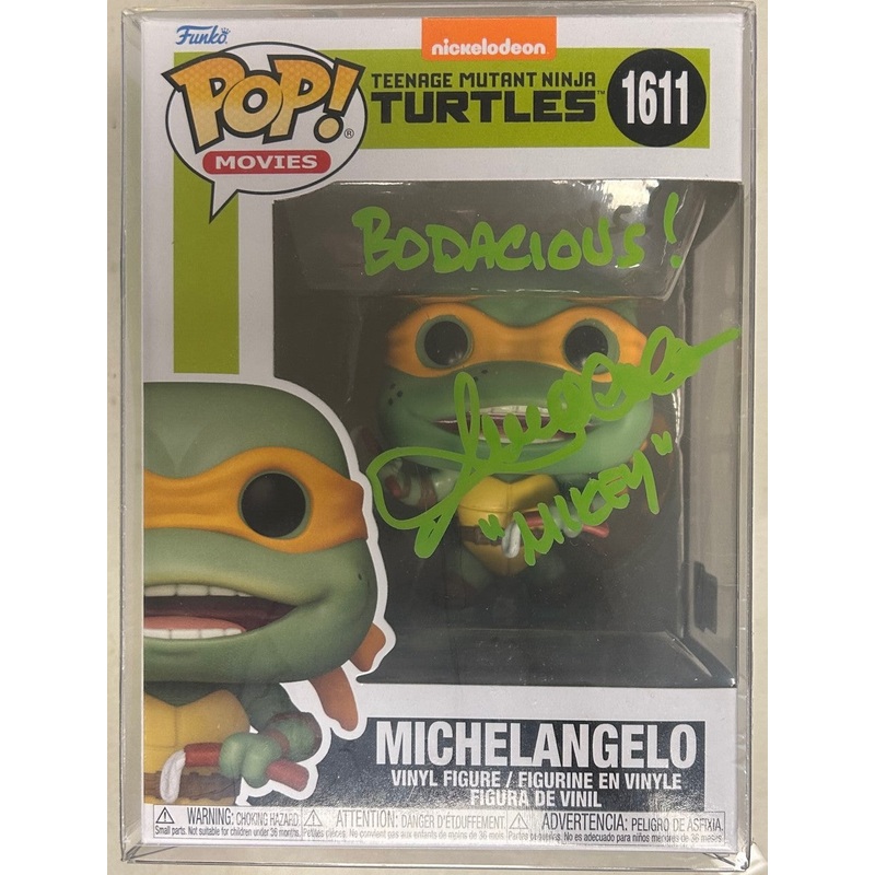 AUTOGRAPHED by Townsend Coleman – Funko Pop! Movies: Teenage Mutant Ninja Turtles: Michelangelo (OC Celebrity Marketing Cert) #1611