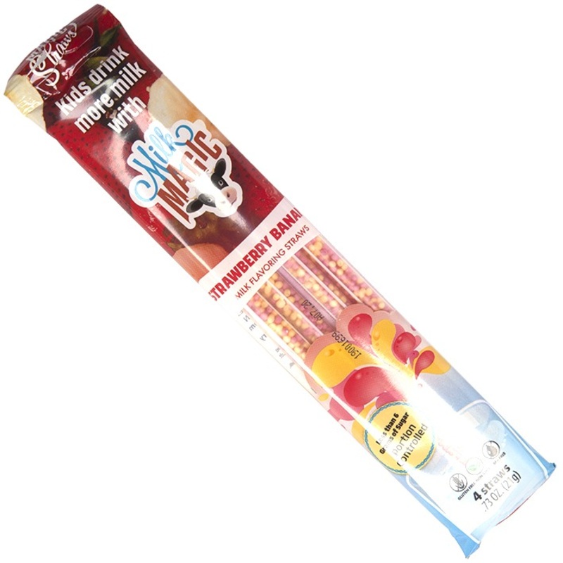 Magic Milk Straws  Strawberry Banana