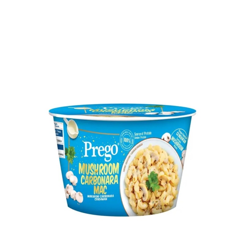 PREGO MUSHROOM CARBONARA MAC INSTANT PASTA 71G