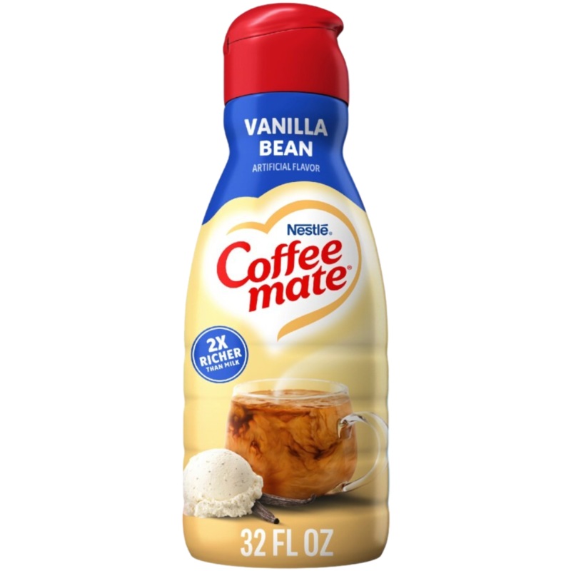 Coffee Mate Vanilla Bean Liquid Creamer Big Bottle – 32fl.oz (946ml)