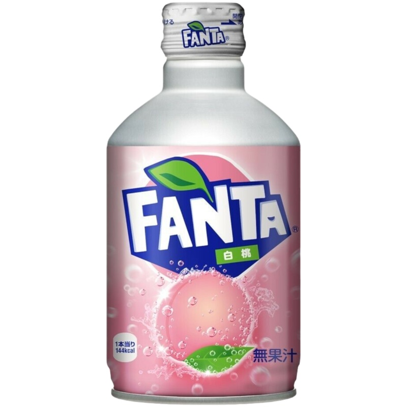 Fanta White Peach Metal Bottle – 10.1fl.oz (300ml)