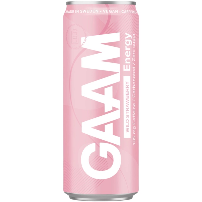 GAAM Energy Wild Strawberry (Swedish) – 11.2fl.oz (330ml) In Date
