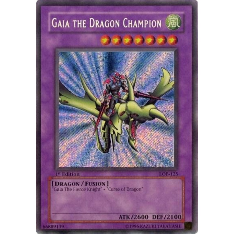 Gaia the Dragon Champion (Unlimited Edition) – The Legend of Blue Eyes White Dragon – LOB-125