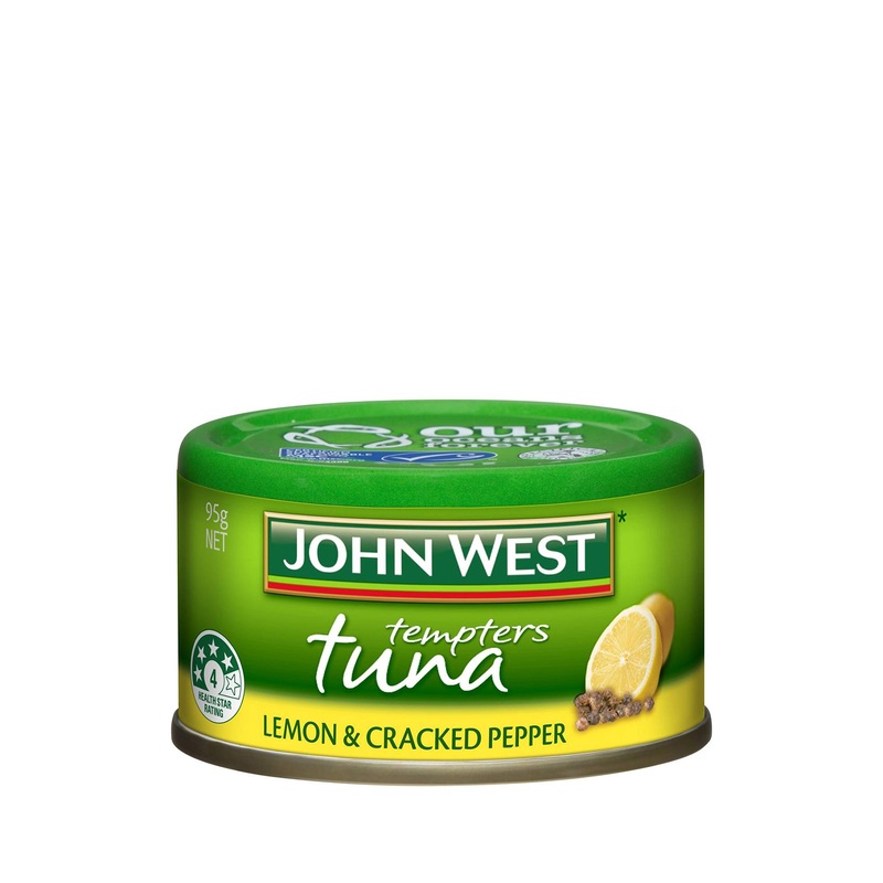 JOHN WEST TUNA TEMP LEMON CRACKED PEPPER 95G UNIT
