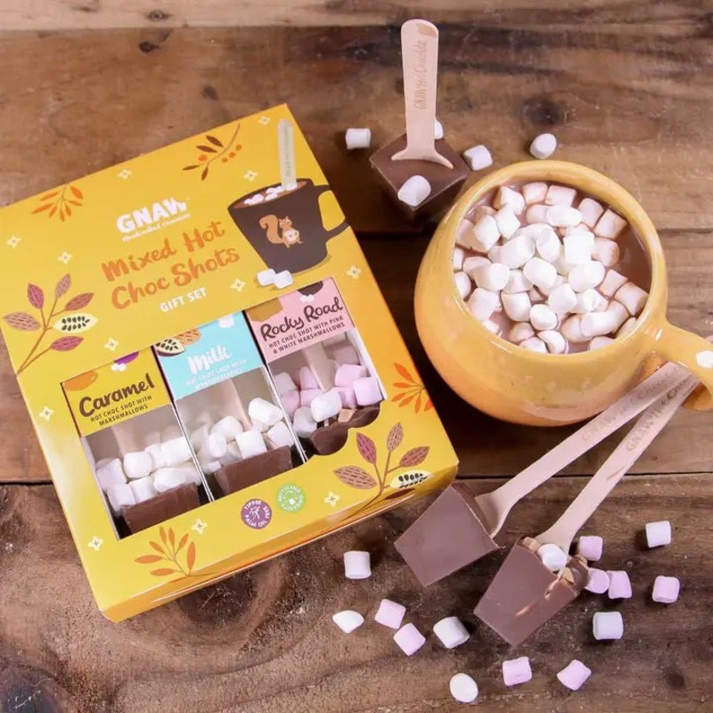 Mixed Hot Chocolate Stirrer Gift Set (Milk, Caramel & Rocky 135g