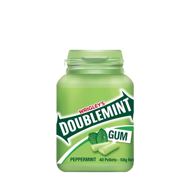 WRIGLEY’S DOUBLEMINT PEPPERMINT BOTTLE 40S