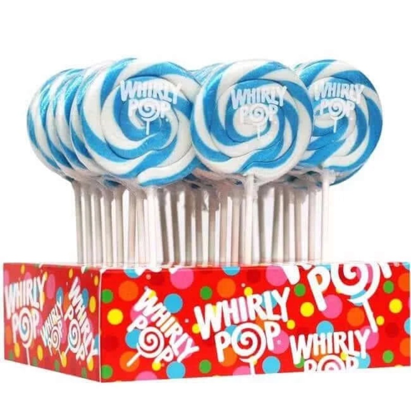 Adams & Brooks Light Blue and White Whirly pop 1.5oz 24ct case