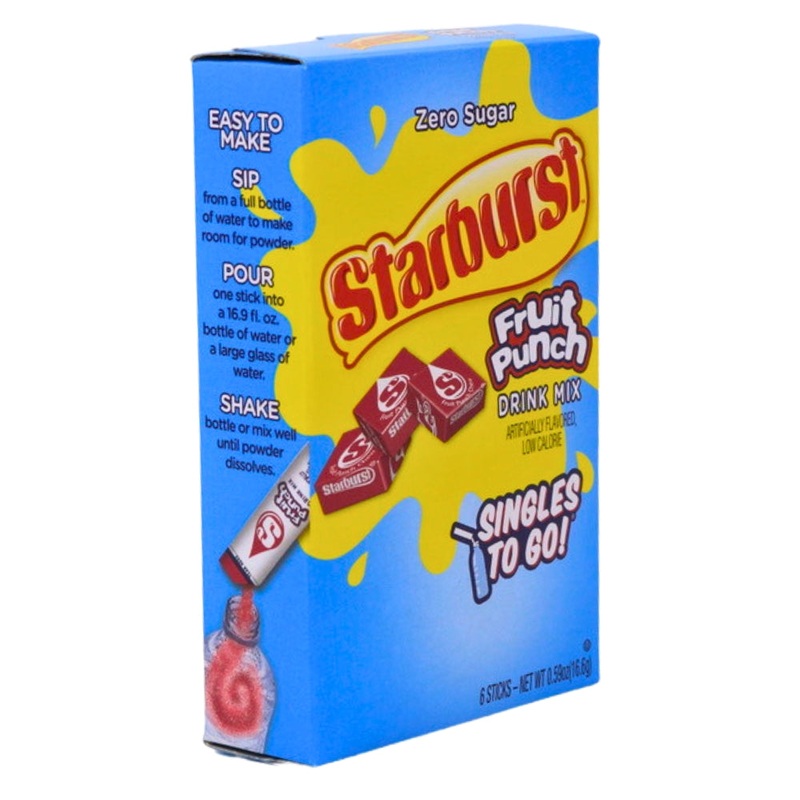 Starburst Singles To Go Drink Mix Fruit Punch