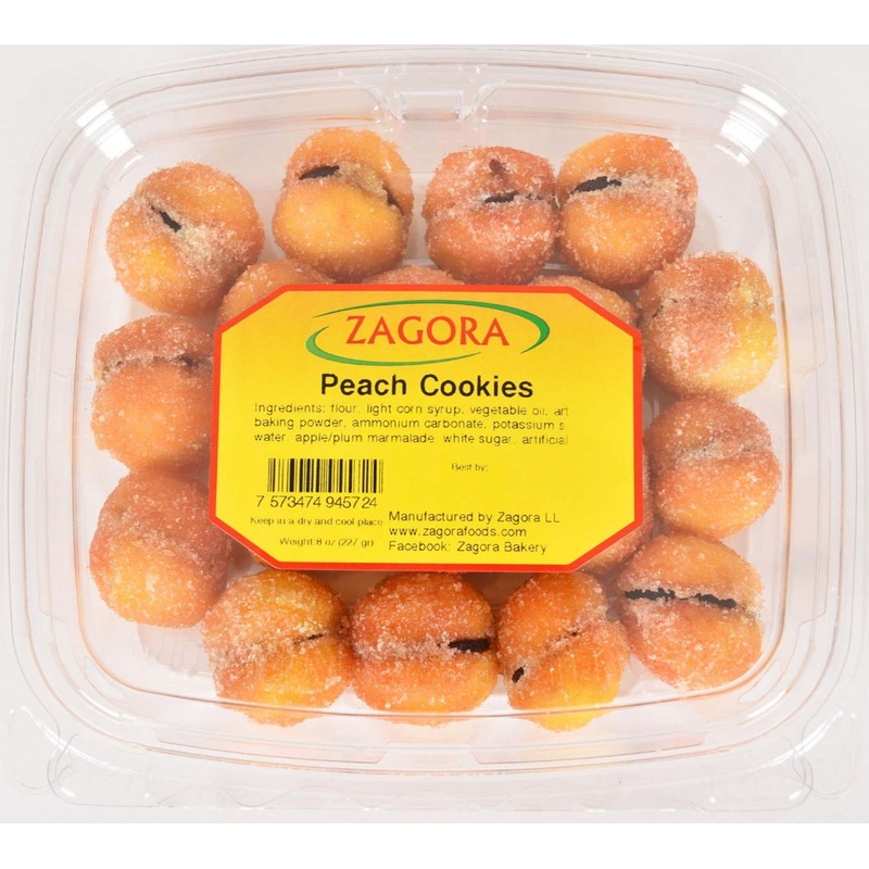 Zagora Peach Cookies, 8 oz (227g)
