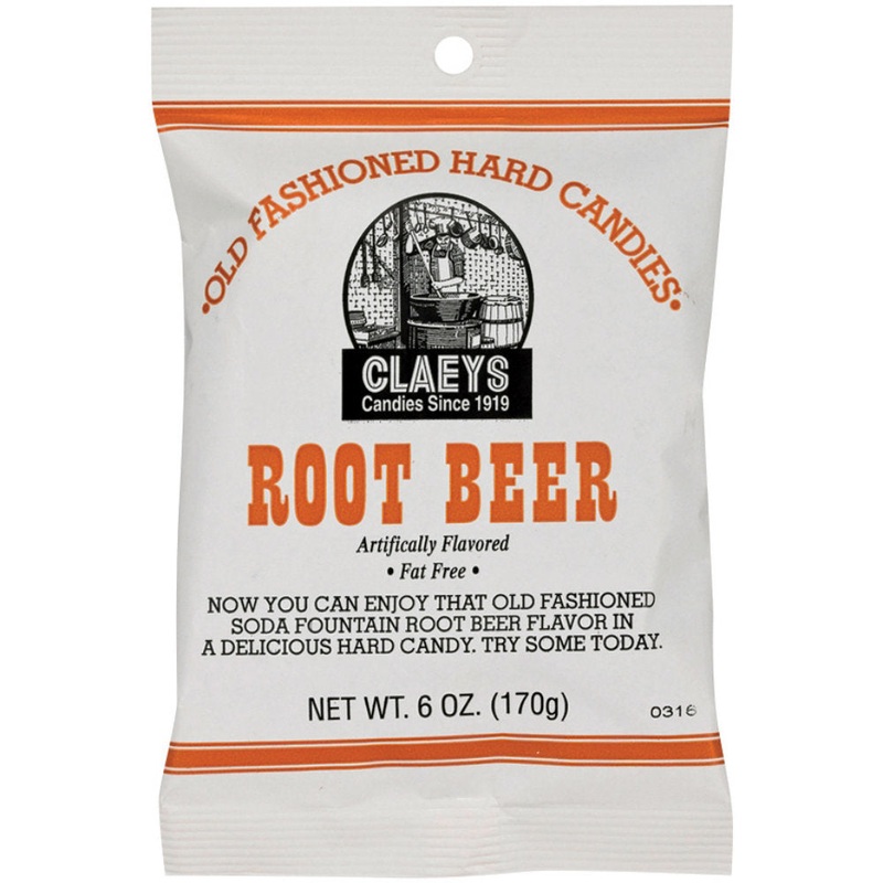 Claeys Old Fashioned Hard Candies – Root Beer 6oz X 24 Units