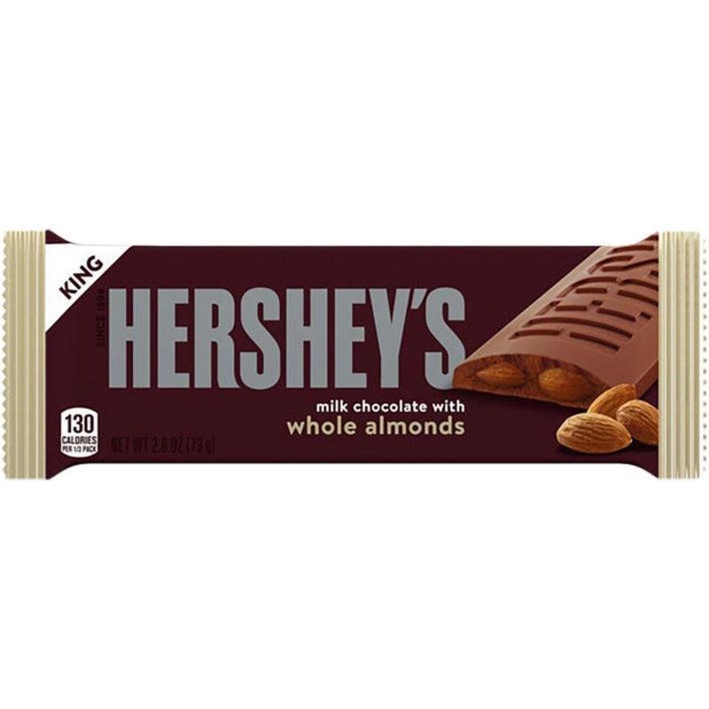 Hersheys Milk Chocolate Bar With Whole Almonds   King Size