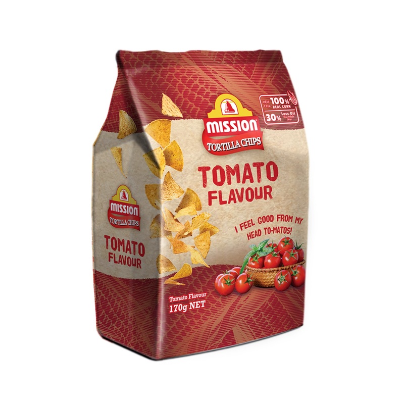 MISSION TORTILLA CHIPS TOMATO 170G UNIT