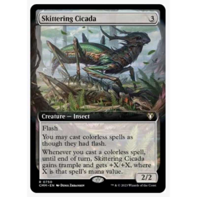 Skittering Cicada (Extended Art) – Commander Masters – #0750