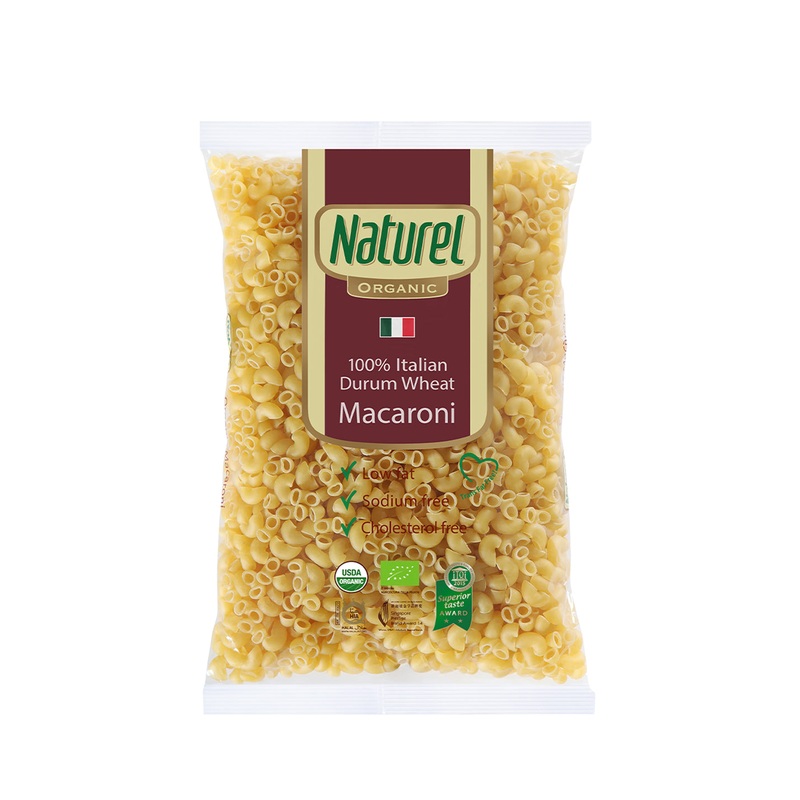 NATUREL ORGANIC MARCARONI 500GM UNIT