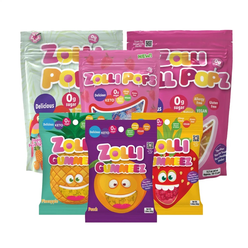 Zolli Candy Sugar Free Lollipops and Gummies Bundle