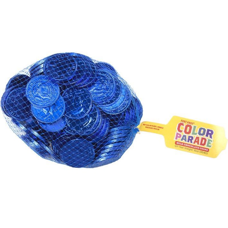 Milk Chocolate Coins  Dark Blue