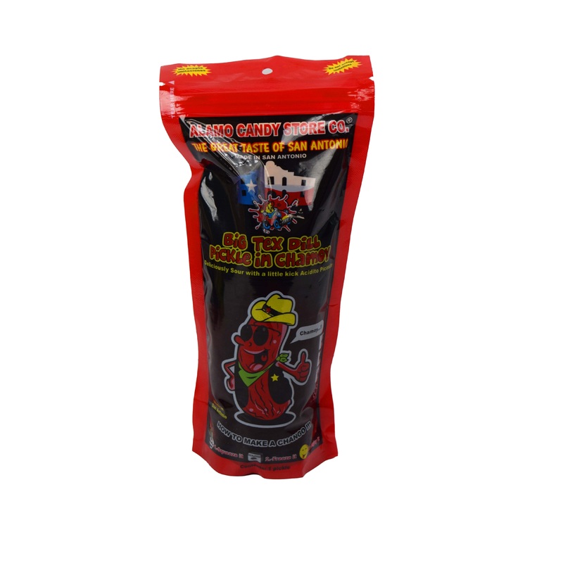 Alamo Candy – Big Tex Dill Pickle In Chamoy