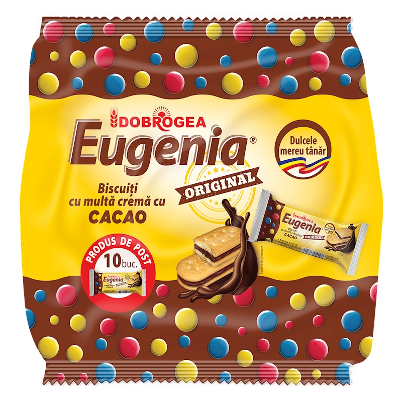 Eugenia Original Biscuit with Cacao 360 g (10 x 36 g)-yellow bag