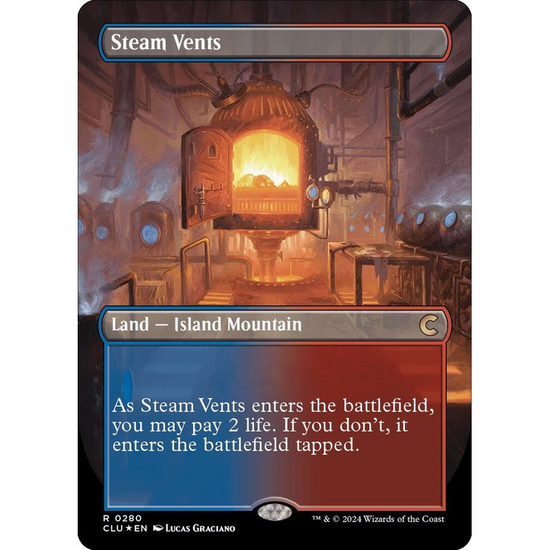Steam Vents (Borderless) – Ravnica: Clue Edition #0280