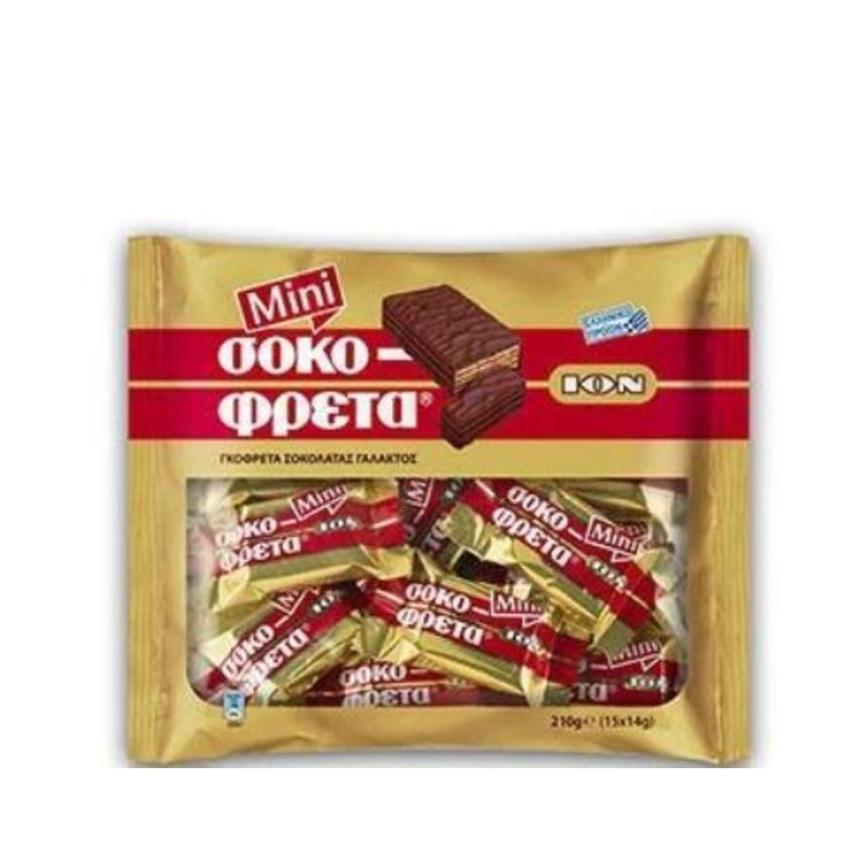 Chocofreta, MINI, Milk Chocolate Covered Wafers, 210g