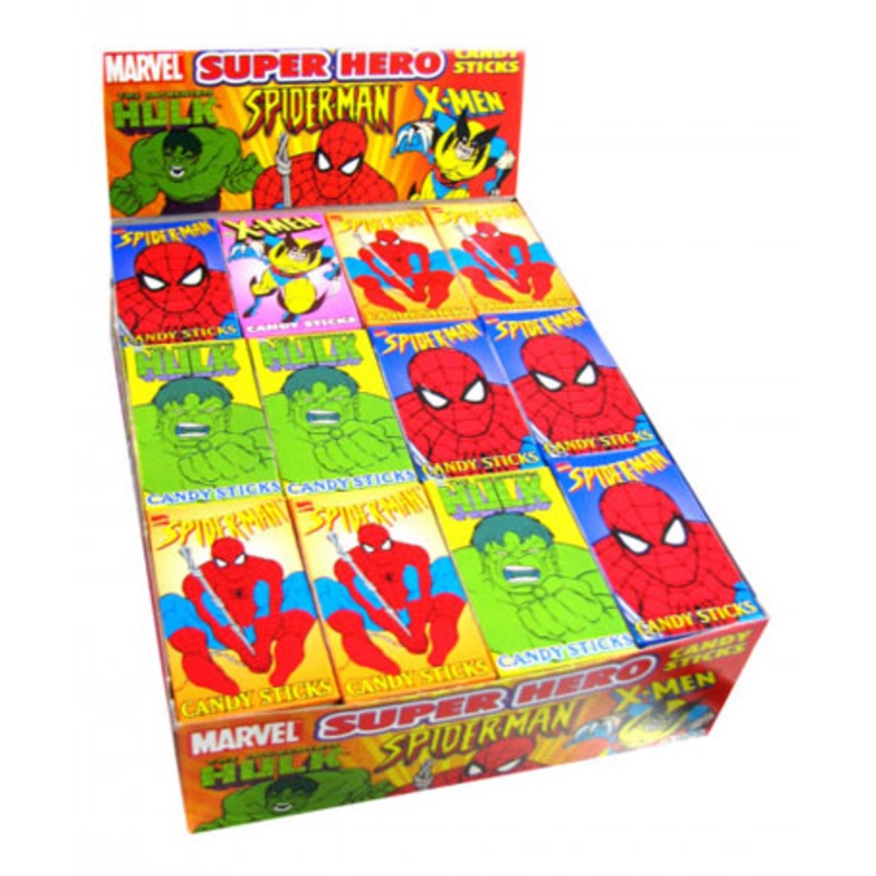 Super Heroes Candy Sticks – 48ct Box