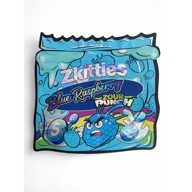 ZKitt Blue Raspberry Zour Punch Mylar Bag 3.5 Grams 25