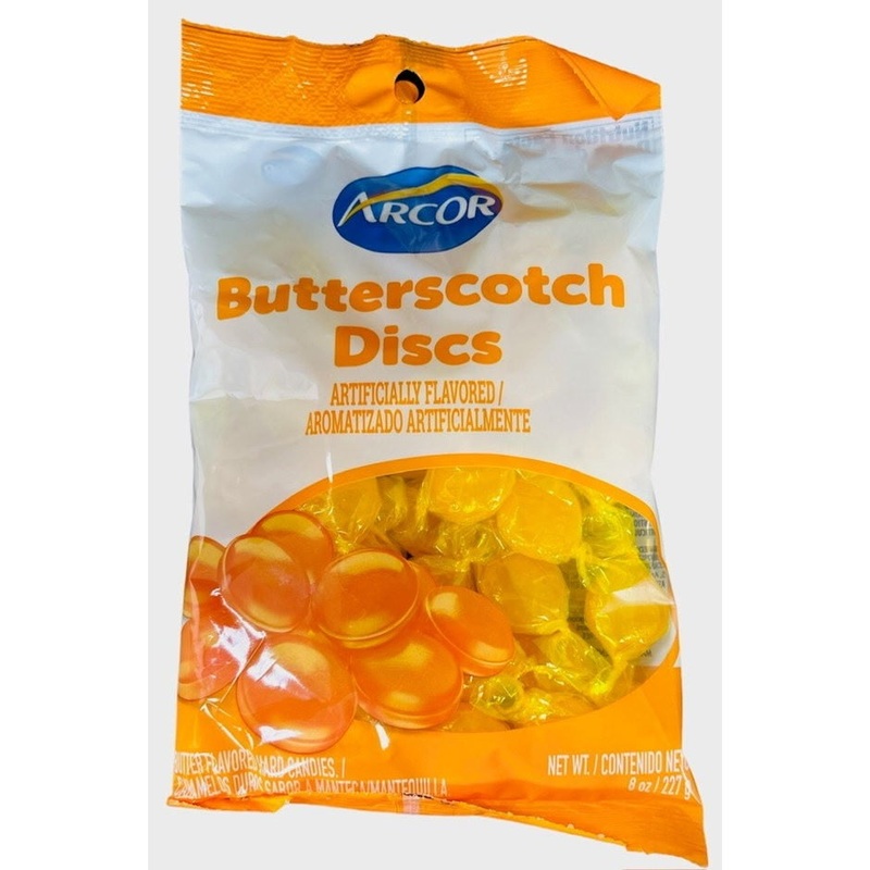 Arcor Butterscotch Discs 8oz bag 24ct