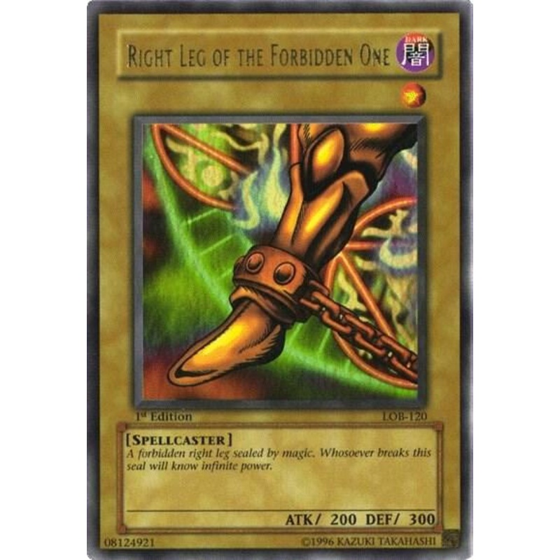 Right Leg of the Forbidden One (Unlimited Edition) – The Legend of Blue Eyes White Dragon – LOB-120