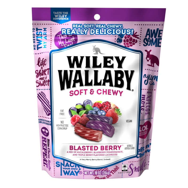 Wiley Wallaby Blasted Berry Licorice 10oz bag