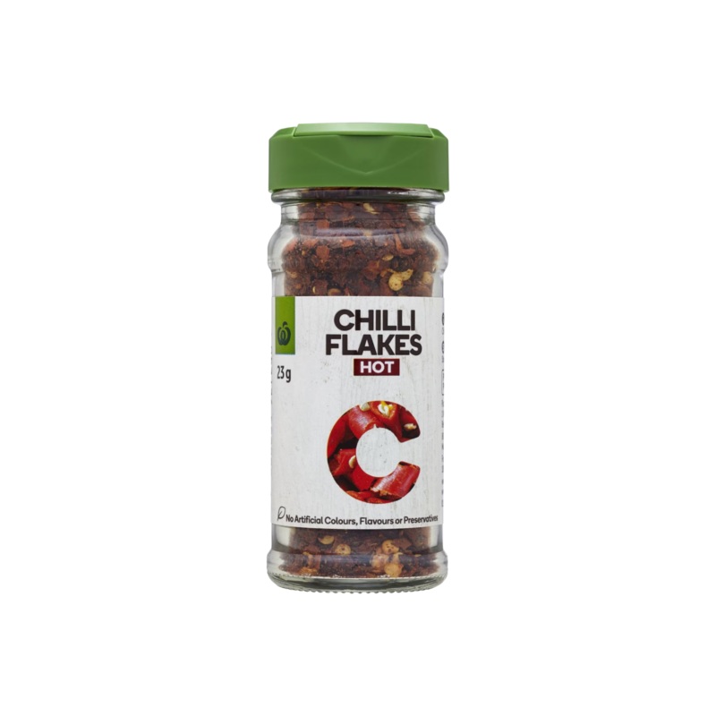 WOOLWORTHS CHILLI FLAKES 23G