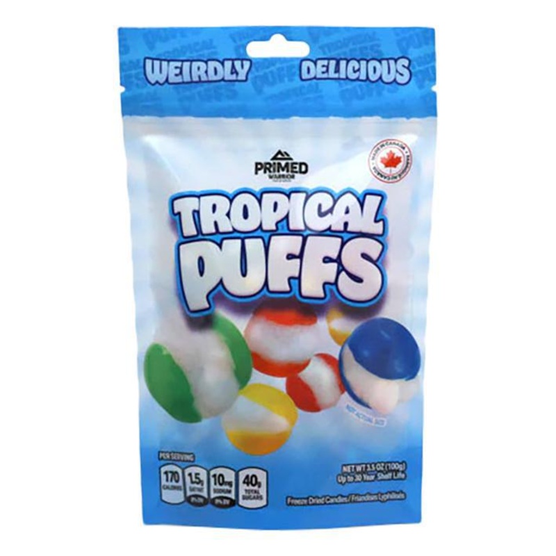 Primed Warrior  Tropical Puffs (Freeze Dried Skittles)  3.5oz