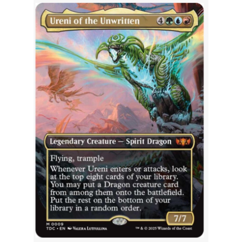 Ureni of the Unwritten (Borderless)(Foil) – Commander: Tarkir: Dragonstorm – #0009