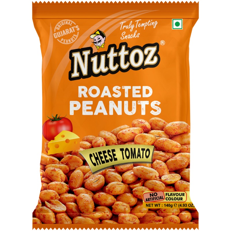 Nuttoz Cheese & Tomato Roasted Peanuts (India) – 4.93oz (140g)