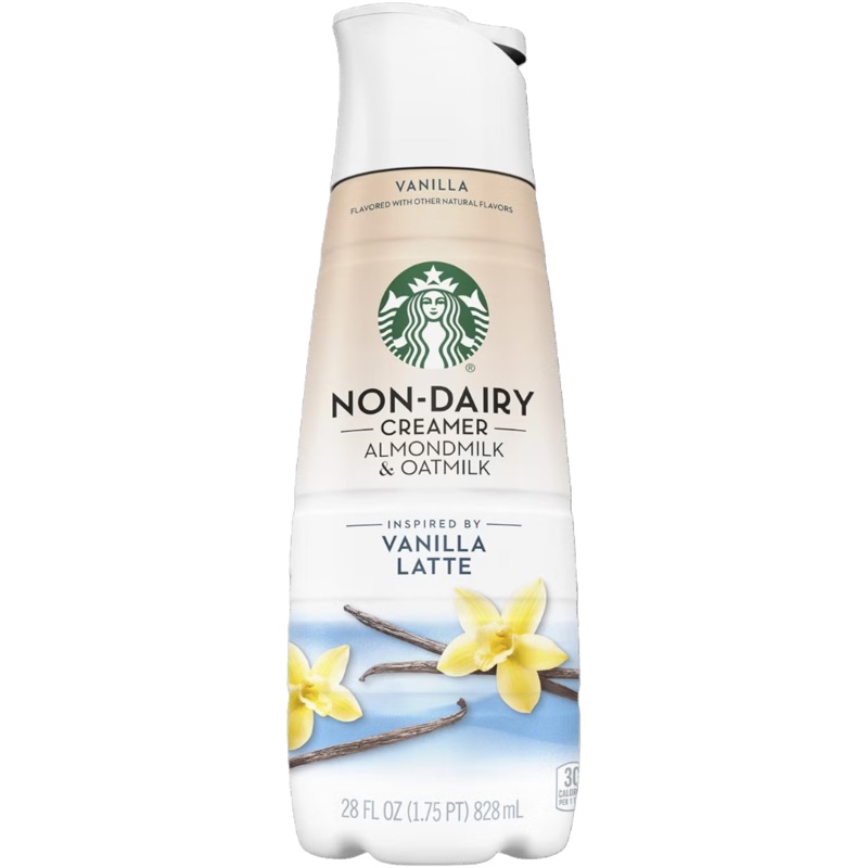 Starbucks Non-Dairy Vanilla Latte Liquid Creamer Big Bottle – 28fl.oz (828ml)