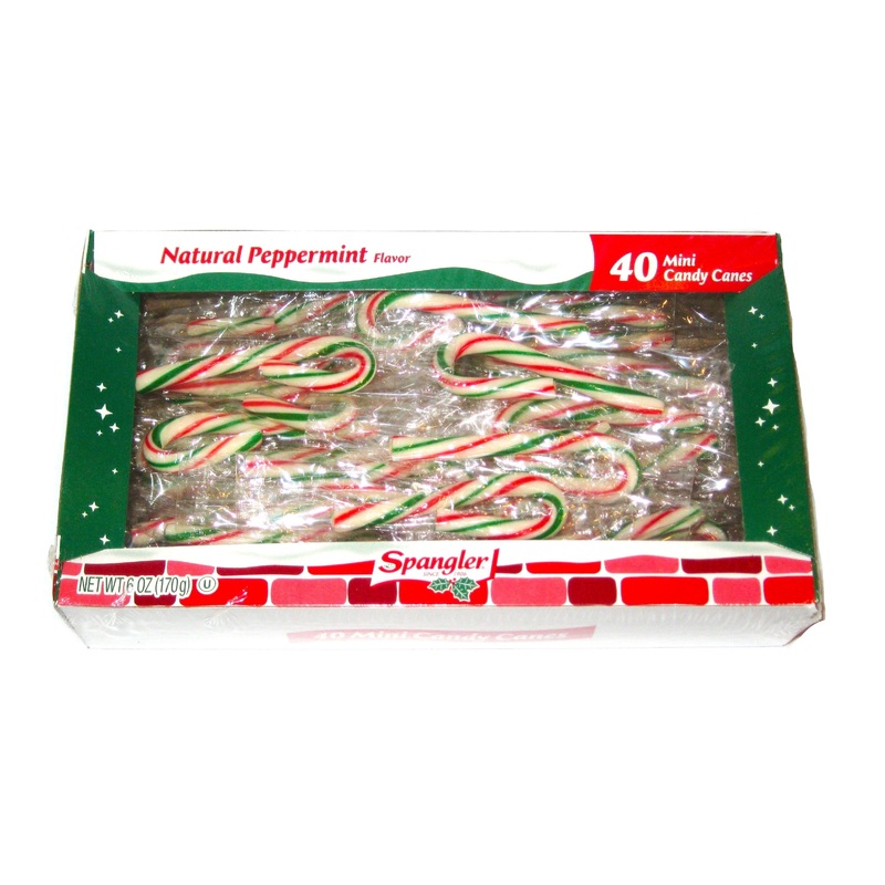 Christmas Candy Canes Spangler Peppermint Mini Canes Red White & Green 40ct box
