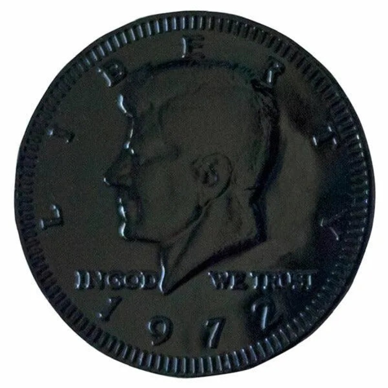 Black Foiled Milk Chocolate Coins: 1LB Bag