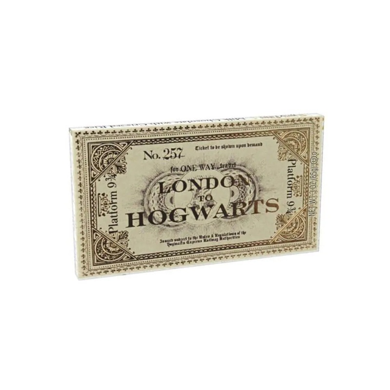 Harry Potter Platform 9 34 Ticket Milk Chocolate with Crisped Rice Candy Bar: 24-Piece Case