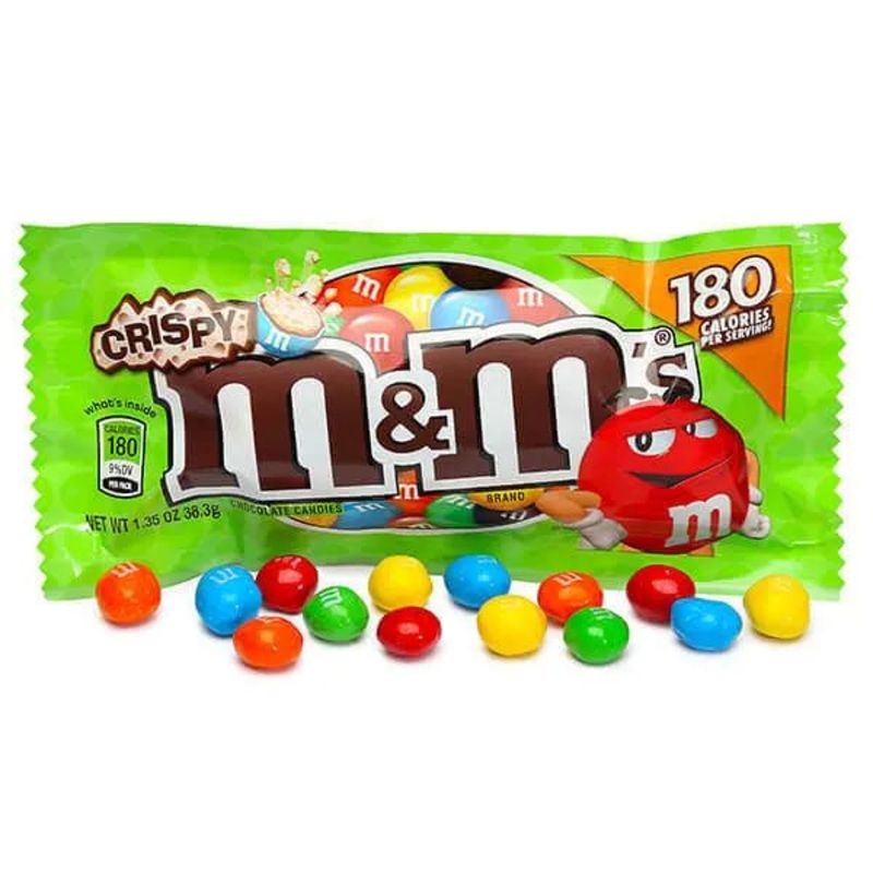 M&M’s Candy Packets – Crispy: 24-Piece Box