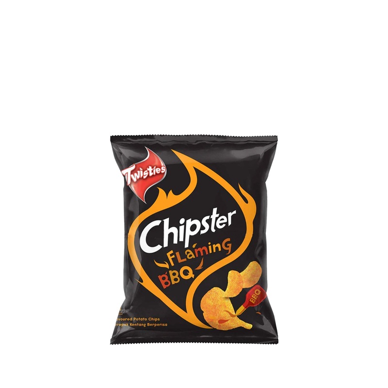 TWISTIES CHIPSTER FLAMING BBQ 60G UNIT