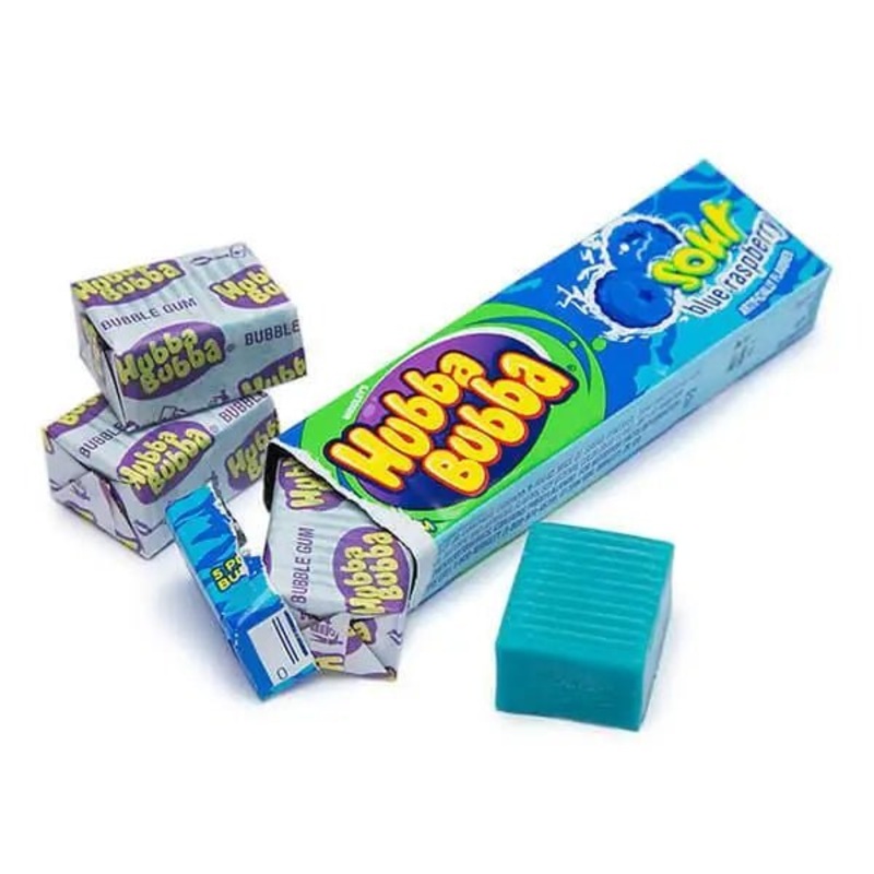 Max Sour Blue Raspberry Bubble Gum, 5 Piece Pack