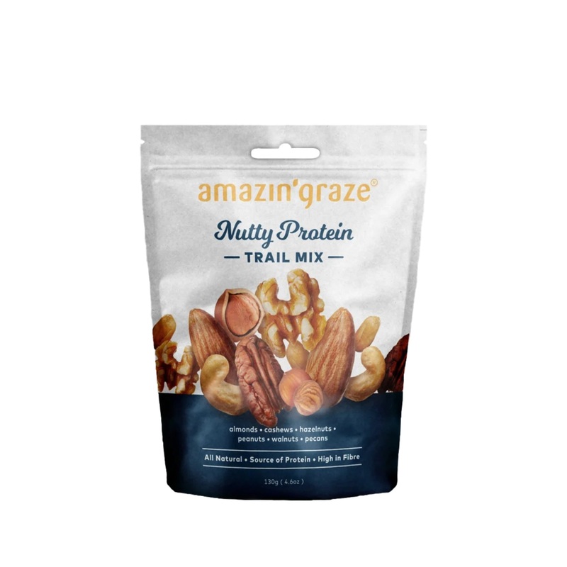 AMAZIN’ GRAZE NUTTY PROTEIN TRAIL MIX 130G