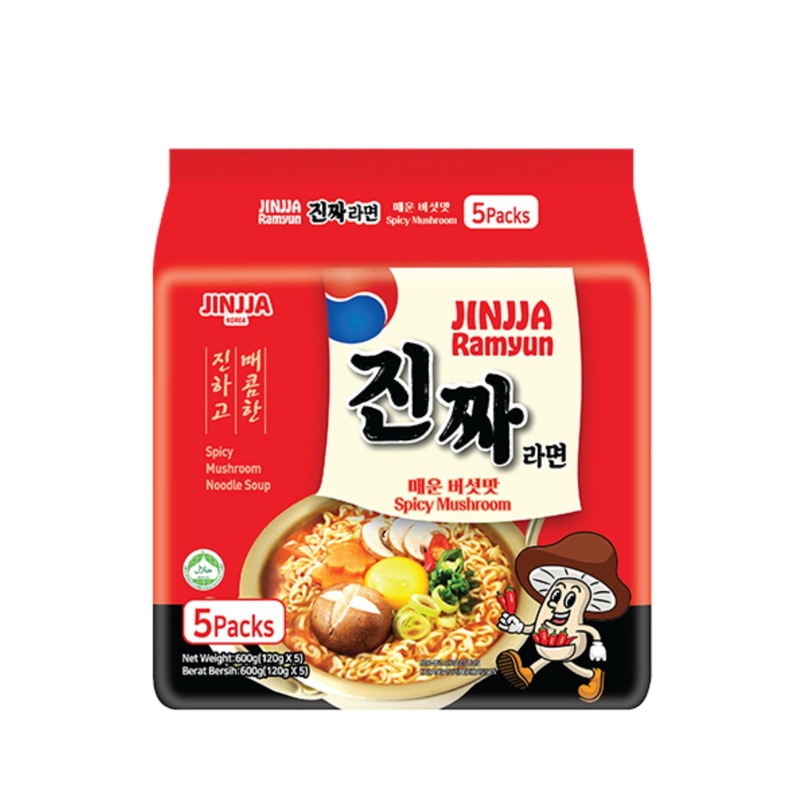 JINJJA RAMYUN SPICY MUSHROOM 5X120G