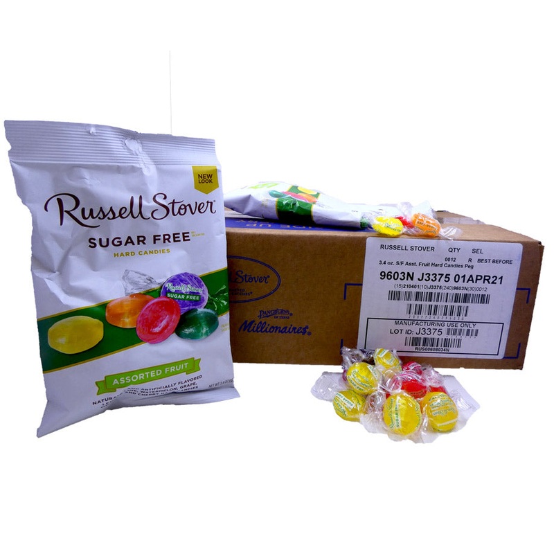 DISCONTINUED ITEM – Russell Stover Sugar Free Hard Candy 3.4oz Bag or 12 Count Box 3.4oz Bag