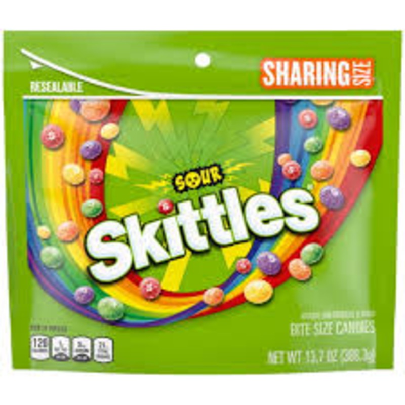 SKITTLES SOUR SHARING STAND UP POUCH