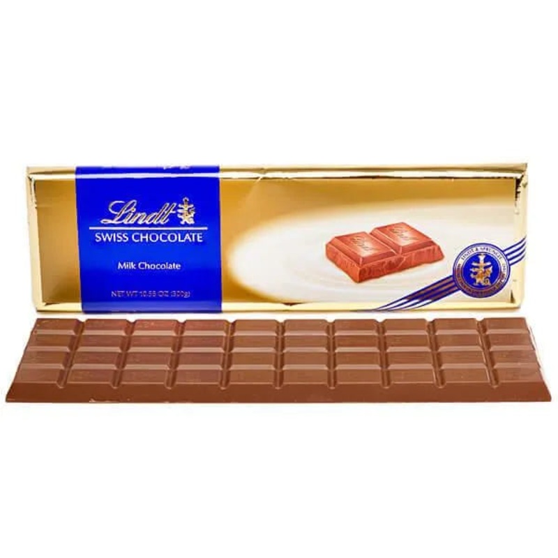 Lindt 10.5-Ounce Chocolate Gold Bars – Swiss Milk: 10-Piece Case