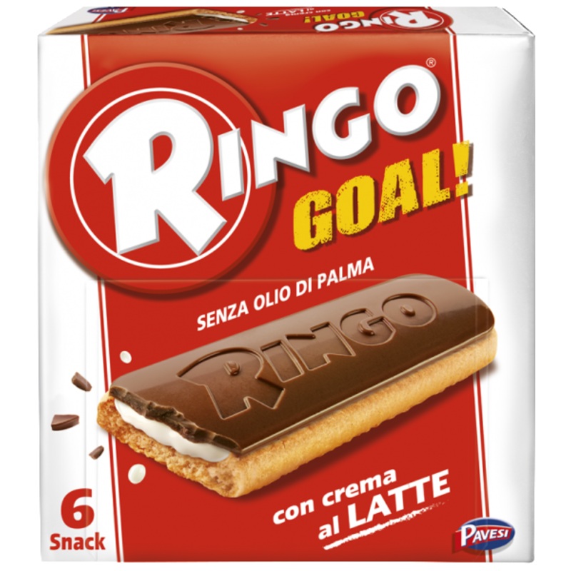 Ringo Goal con Crema al Latte (Pavesi) 6pk  168g
